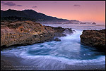 Photo: Evening waves in coastal cove, Point Lobos, Monterey County, California