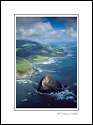 Aerial over the rugged Lost Coast at Cape Mendocino, Humboldt County, California