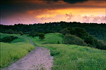 picture: Sunset over the rim trail, Lafayette Reservoir, Lafayette, Contra Costa County, California