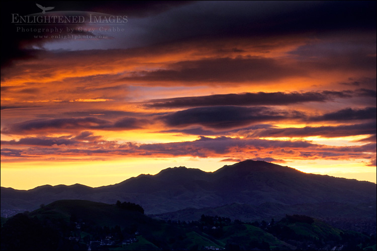 Photo: Storm clouds at sunrise over Mt. Diablo, from Lafayette, Contra Costa County, California