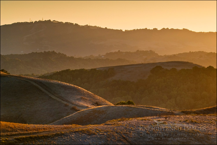 Photo: Rolling hills at sunset, Briones Regional Park, Contra Costa County, California