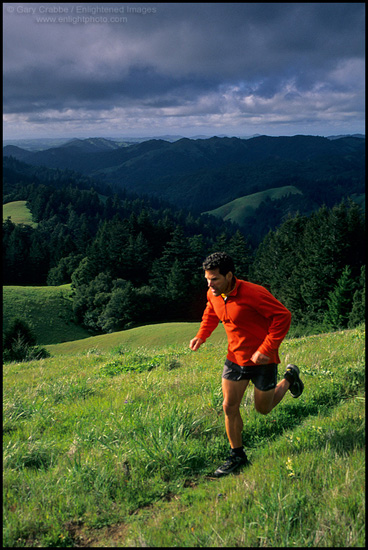 Picture: Dean Karnazes running in the Marin Hills, California