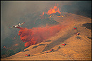 Picture: Aerial Fire Retardant Drop, Mount Diablo, California