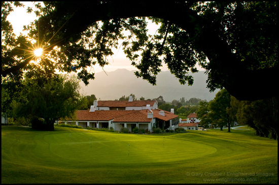 Picture: Sunset and putting green, Ojai Valley Inn & Spa, California