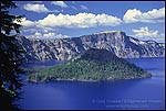 Photo: Wizard Island and Devils Backbone from Sinnott Memorial Overlook, Crater Lake National Park, Oregon