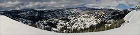 Picture: Winter snows blanket the Sierra Nevada near Carson Spur, California