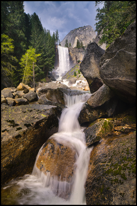 Picture: Cascade below Vernal Fall, along the Mist Trsail, Yosemite National Park, California