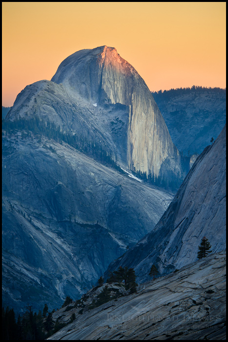 Picture: Sunset light on Half Dome from Olmsted Point, Yosemite National Park, California