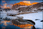 Picture: Alpenglow on North Peak, TwentyLakes Basin, Hoover Wilderness, Eastern Sierra, California