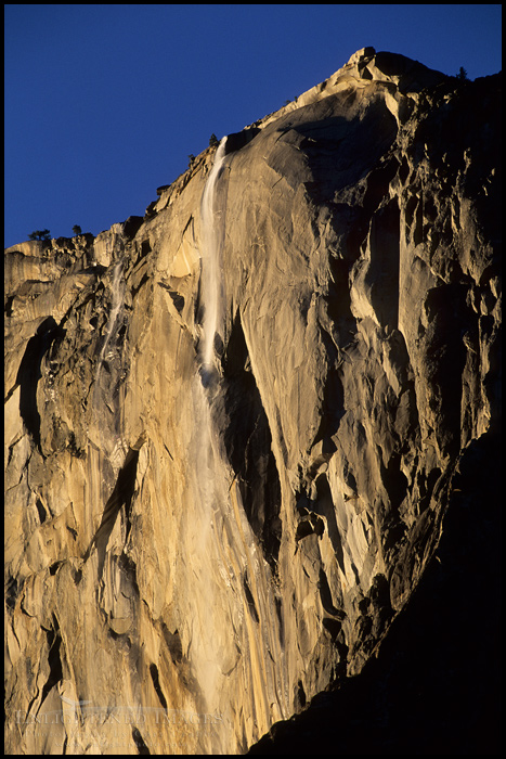 Picture: Horsetail Fall coming off the edge of El Capitan, Yosemite Valley, Yosemite National Park, California