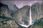 Picture: Upper Yosemite Falls during a spring storm, Yosemite Valley, Yosemite National Park, California