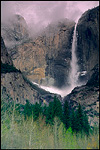 Picture: Upper Yosemite Falls during a spring storm, Yosemite Valley, Yosemite National Park, California