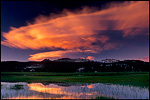 Picture: Lenticular cloud at sunset over Ragged Peak and Toulumne Meadows, Tioga Pass Road, Yosemite National Park, California