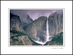 Picture: Clouds over Upper Yosemite Fall waterfall, Yosemite National Park, California