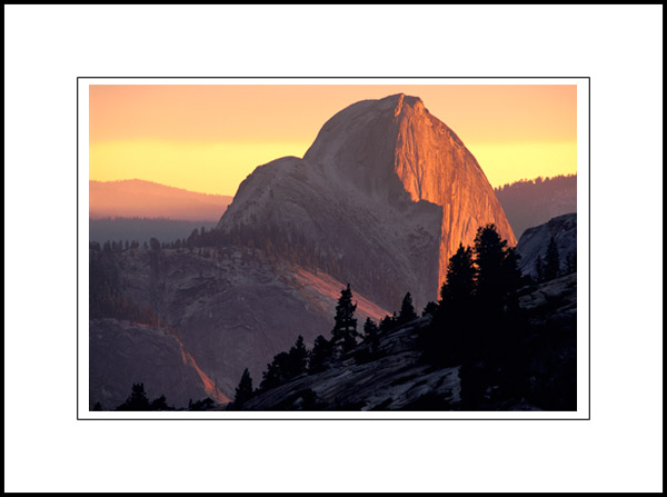 Picture: Sunset light on Half Dome from Olmsted Point, Yosemite National Park, California