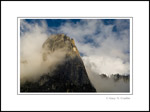 Picture: Clouds shroud Sentinel Rock above Yosemite Valley, Yosemite National Park, California
