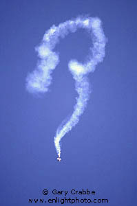 Aerial acrobatic manuevers over San Francisco Bay, California