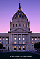 Dawn over City Hall, Downtown San Francisco, California