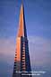 First light on the TransAmerica Pyramid, downtown San Francisco, California