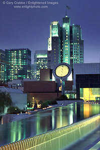 Evening light over Yerba Buena Gardens, South of Market Area, (SOMA), San Francisco, California