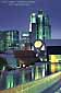 Evening light over Yerba Buena Gardens, South of Market Area, (SOMA), San Francisco, California