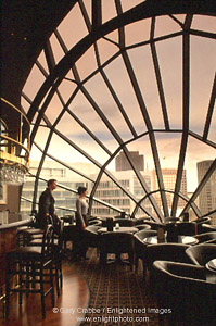 The Atrium atop the San Francisco Marriott at 5th and Mission, San Francisco, California