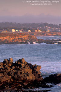 Rocky coastline of Cambria at sunset, Central Coast, California; Stock Photo photography picture image photograph fine art decor print wall mural gallery