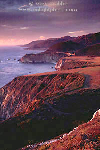 Sunset over the California Coast at Bixby Creek, Big Sur Coast, California