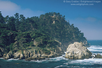 Land and sea converge at Point Lobos State Reserve, near Carmel, Monterey County, California