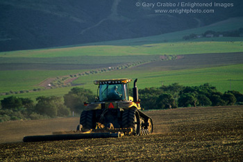 Tractor in field, near Soledad, Monterey County, California