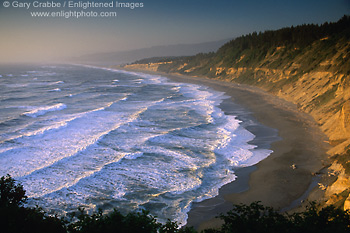 Sunset alonbg Agate Beach, Patricks Point State Park, near Trinidad, Humboldt County, California