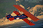 Tourist biplane airplane ride over the coast at Torrey Pines State Beach, San Diego County, California
