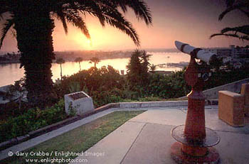 Sunset form Lookout Point, Coronado, Newport Beach, California