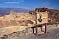 Tourist information sign at Zabriskie Point Overlook, Death Valley National Park, California