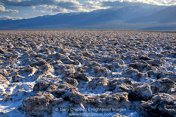 Salt crust on desert basin Playa, Devils Golf Course, Death Valley National Park, California; Stock Photo image picture photo Phograph art decor print wall mural gallery
