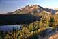 Cascade Lake and Mount Tallac from ridge above Emerald Bay, Lake Tahoe, California