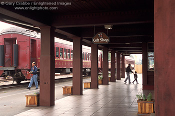 The Skunk Train Depot, Willits, Mendocino County, California