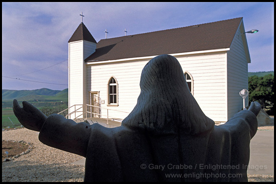 Photo: Historic San Ramon Chapel (est. 1875) along Foxen Canyon Road, Santa Barbara County, California