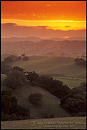 Photo: Sunset in the hills near Los Olivos, Santa Barbara County, California