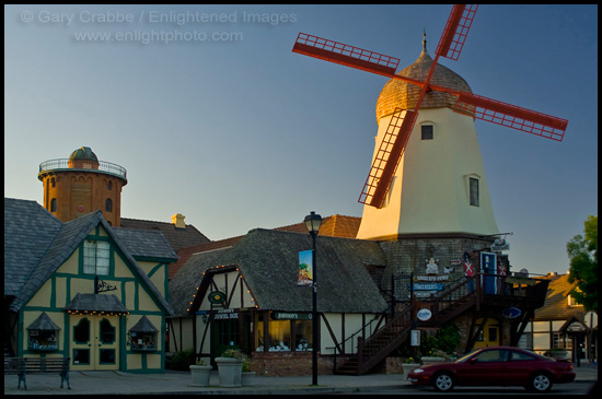 Photo: Wooden windmill in the Danish style village of Solvang, Santa Barbara County, California