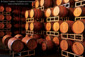 Oak Wine Barrels at Lambert Ridge Winery, Dry Creek Region, Sonoma County, California