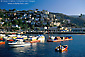 Picture: Houses on Mount Ada overlook boats in Avalon Harbor, Catalina Island, California