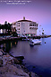 Picture: Evening light over the Casino Building and Avalon Harbor, Catalina Island, California