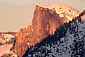 Half Dome at sunset in winter, from Yosemite Valley, Yosemite National Park, California