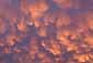 Mammatus clouds at sunset after a summer storm, California