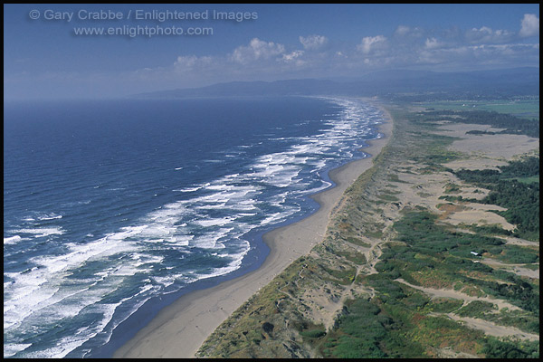 Photo: Aerial over Mad River Beach, near Arcata, Humboldt County, CALIFORNIA