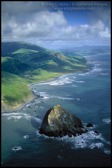 Photo: Aerial over Cape Mendocino, the westernmost point in the continental United States, Humboldt County, CALIFORNIA
