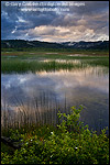 Photo: Storm clouds and fog at sunrise over Big Lagoon Marsh, Humboldt Lagoons State Park, California