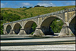 Picture: Historic Fernbridge (c.1911) stretches over the Eel River, near Ferndale, California