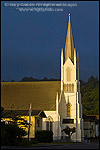 Photo: Sunlight on Church steeple in Ferndale, California